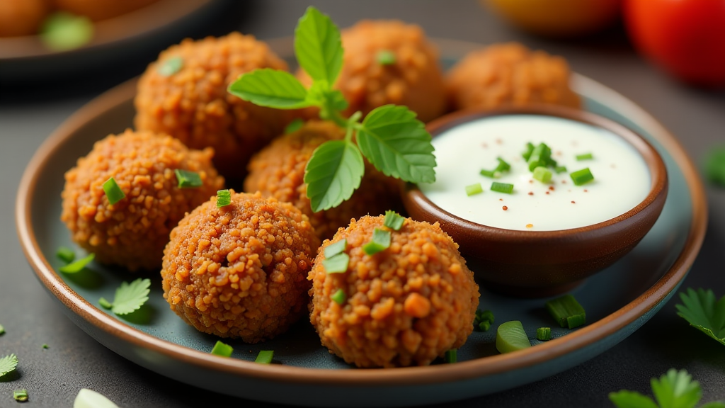 linsen falafel aromatischem