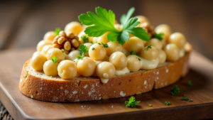 vollkornbrot kichererbsen creme