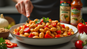 pikantes bohnen paprika auflauf